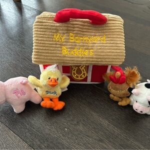 🔥5/$35🔥 My Barnyard Buddies Plush Barn & Animal Set